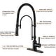 preview thumbnail 19 of 87, WOWOW Single Handle Gooseneck Pull Down Sprayer Kitchen Faucet