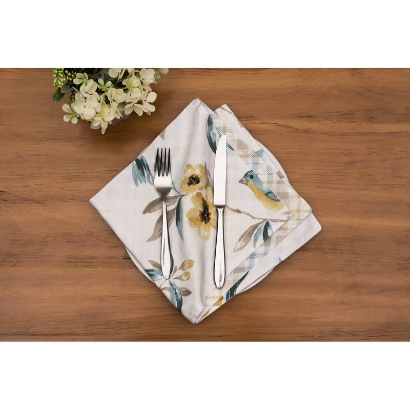 Calix Bluebird Cotton Napkin Machine Washable Set of 6