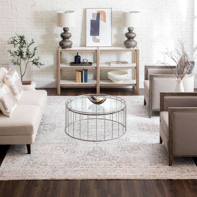 Karastan Solitude Via Salaria Area Rug - 7' 10" x 10' - Cream - Runner/Rectangle