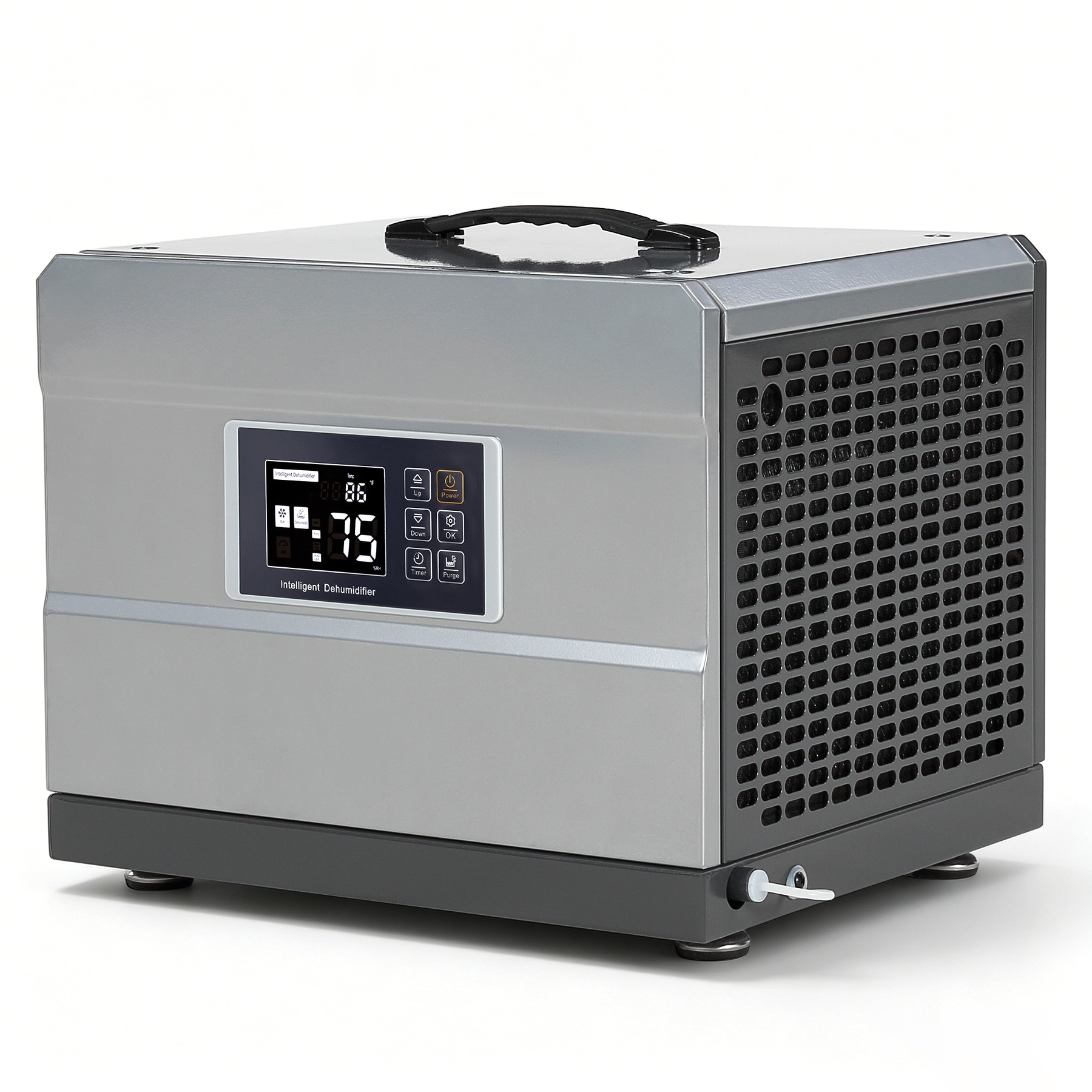 70 Pints/Day 1,000 Sq. Ft High-Capacity Portable Dehumidifier – Integrated Pump, Dual Drainage with Hoses, Auto Defrost