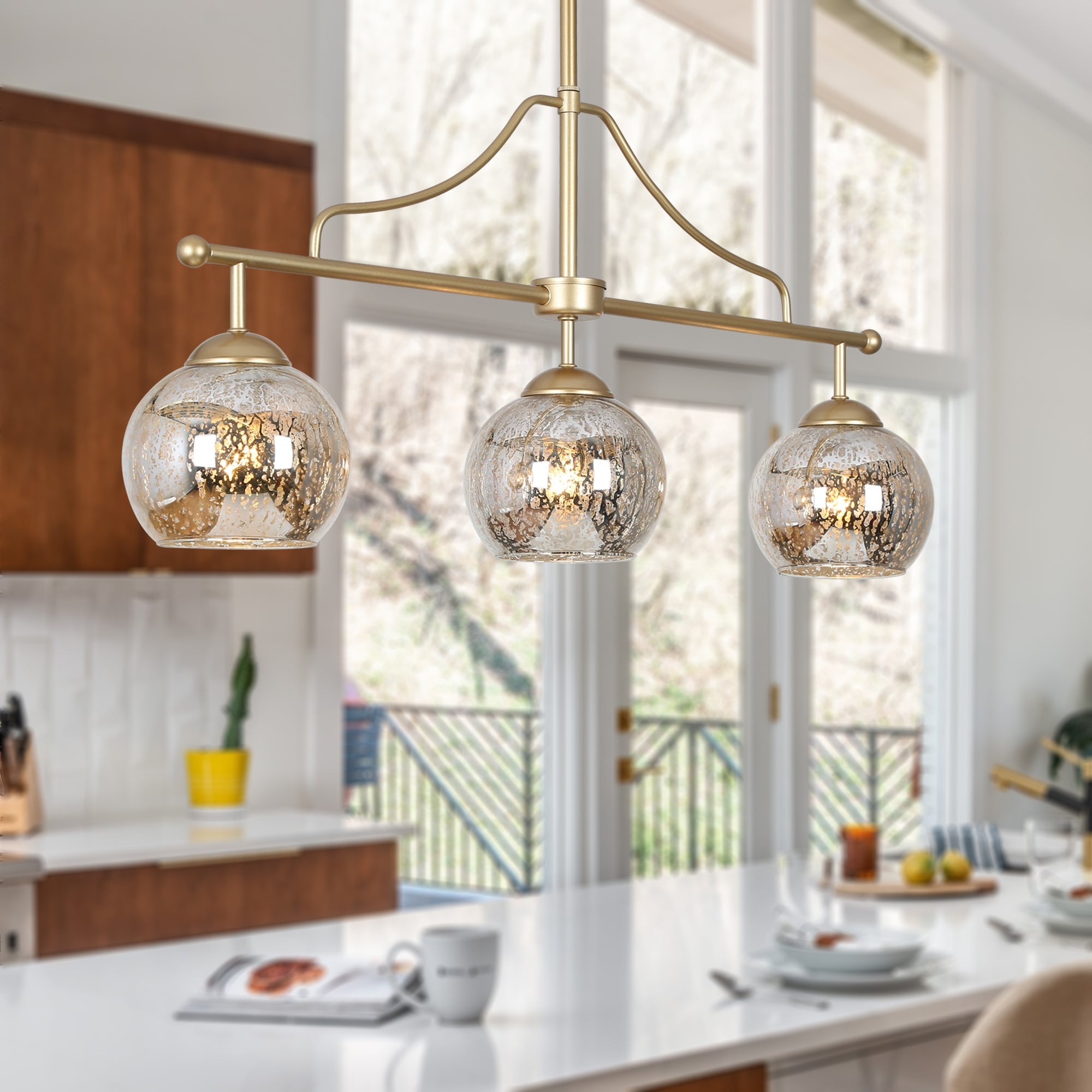 Gold mid century chandelier discount