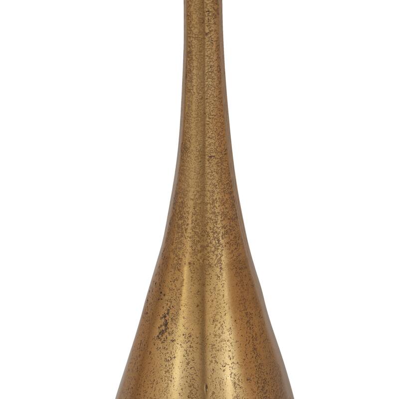 Roomfitters Metal Bottle Vase, Tall Decorative Accent for Table or Shelf, Modern Gold Finish