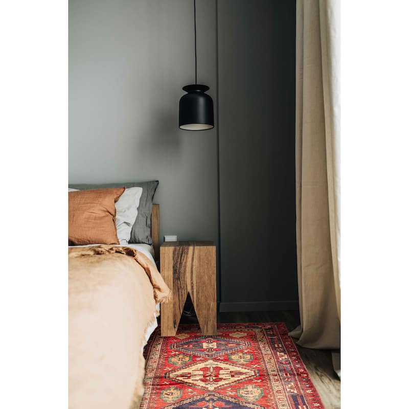 ECARPETGALLERY Hand-knotted Andelz Red Wool Rug - 4'3 x 6'8