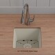 preview thumbnail 2 of 5, 15 Inch Lexicon Platinum Quartz Composite Drop-in Undermount Single Bowl Galaxy Beige Kitchen Sink LP-1515-B-SO - 15x15