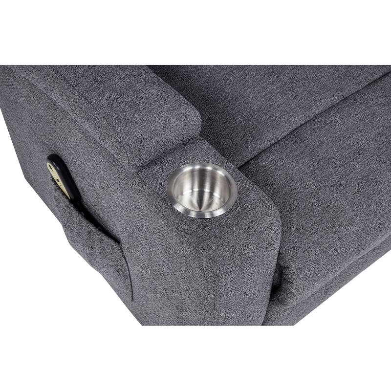 Louie Chenille Upholstered Power Lift Massage Chair