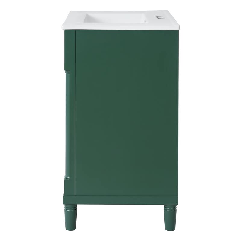 30" Bathroom Vanity with Sink, Freestanding Bathroom Storage Vanity Cabinet w/Soft-Closing Door, Bathroom Cabinet with 2 Drawers