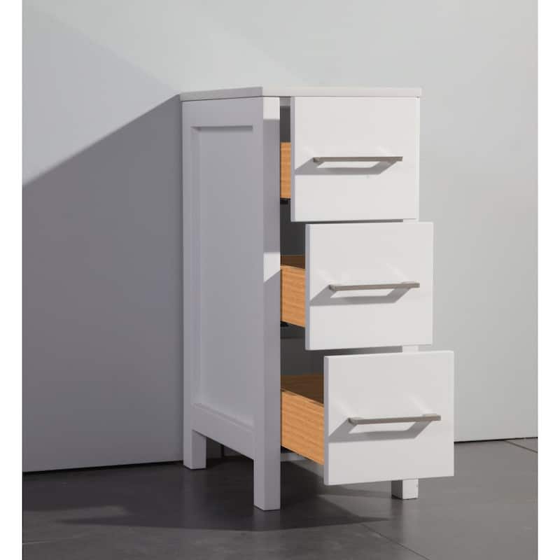 Vanity Art 72" Double Sink Bathroom Vanity Set with Engineered Marble Top Free Mirror - 72 x 18.5 x 36 Inches