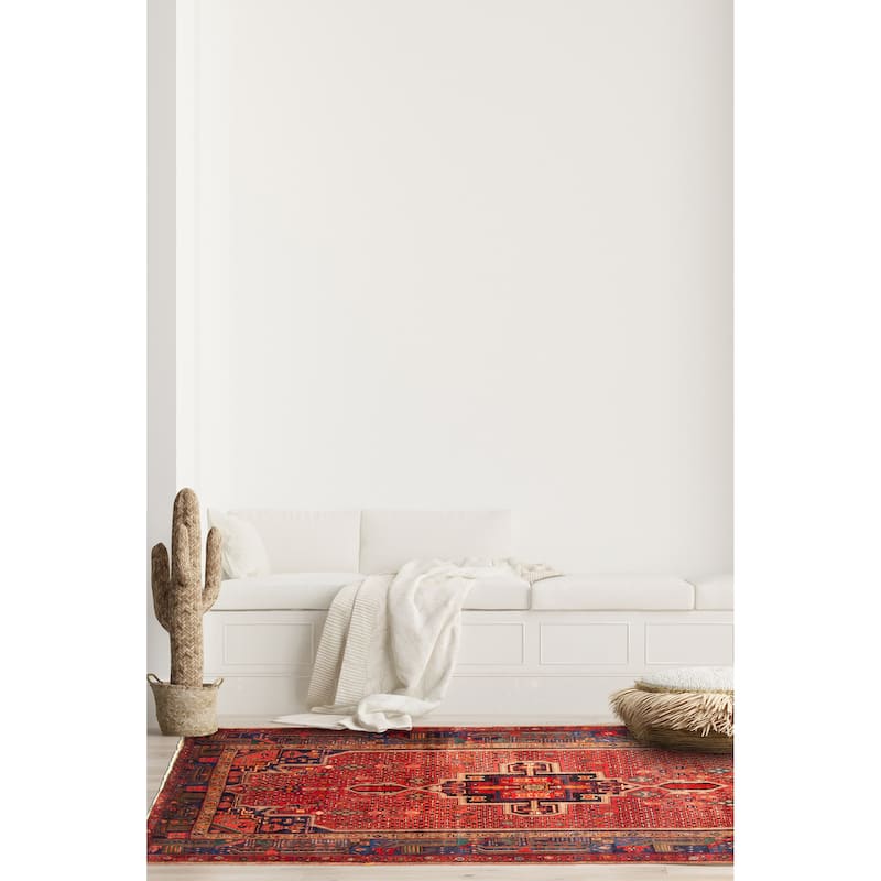 ECARPETGALLERY Hand-knotted Konya Anatolian Red Wool Rug - 5'1 x 10'4