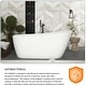preview thumbnail 12 of 11, Acrylic Freestanding Flatbottom Soaking Bathtub in White