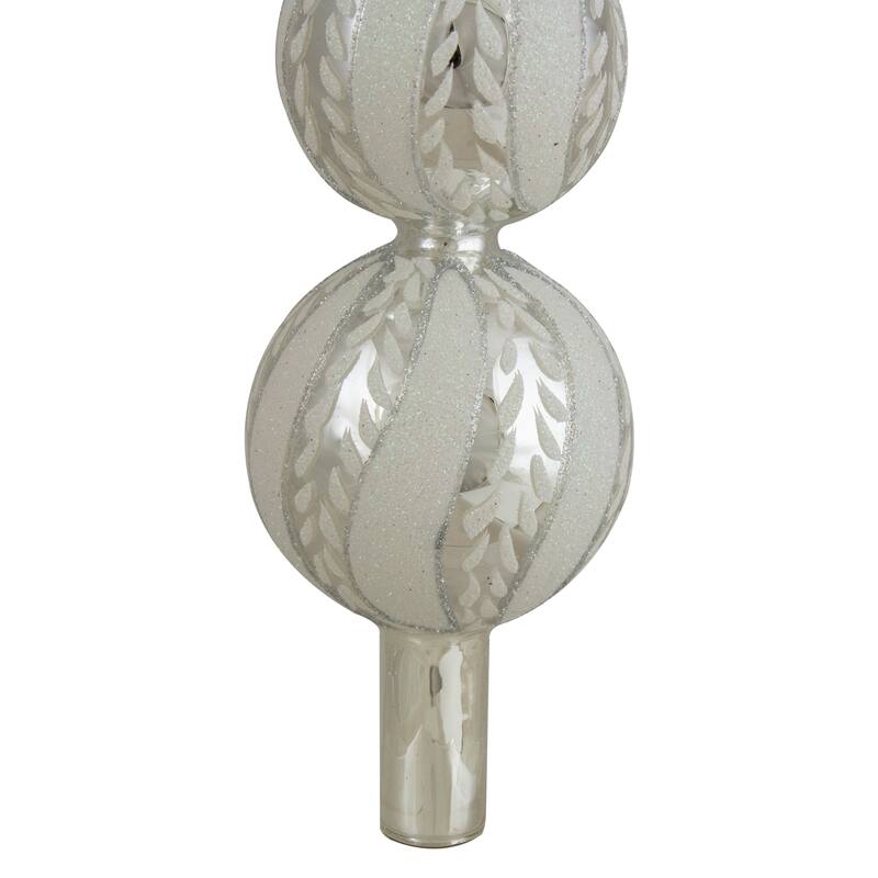 14.75" Glass Finial Christmas Tree Topper