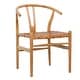 preview thumbnail 2 of 10, Bunker Leather and Teak Dining Chair Brown