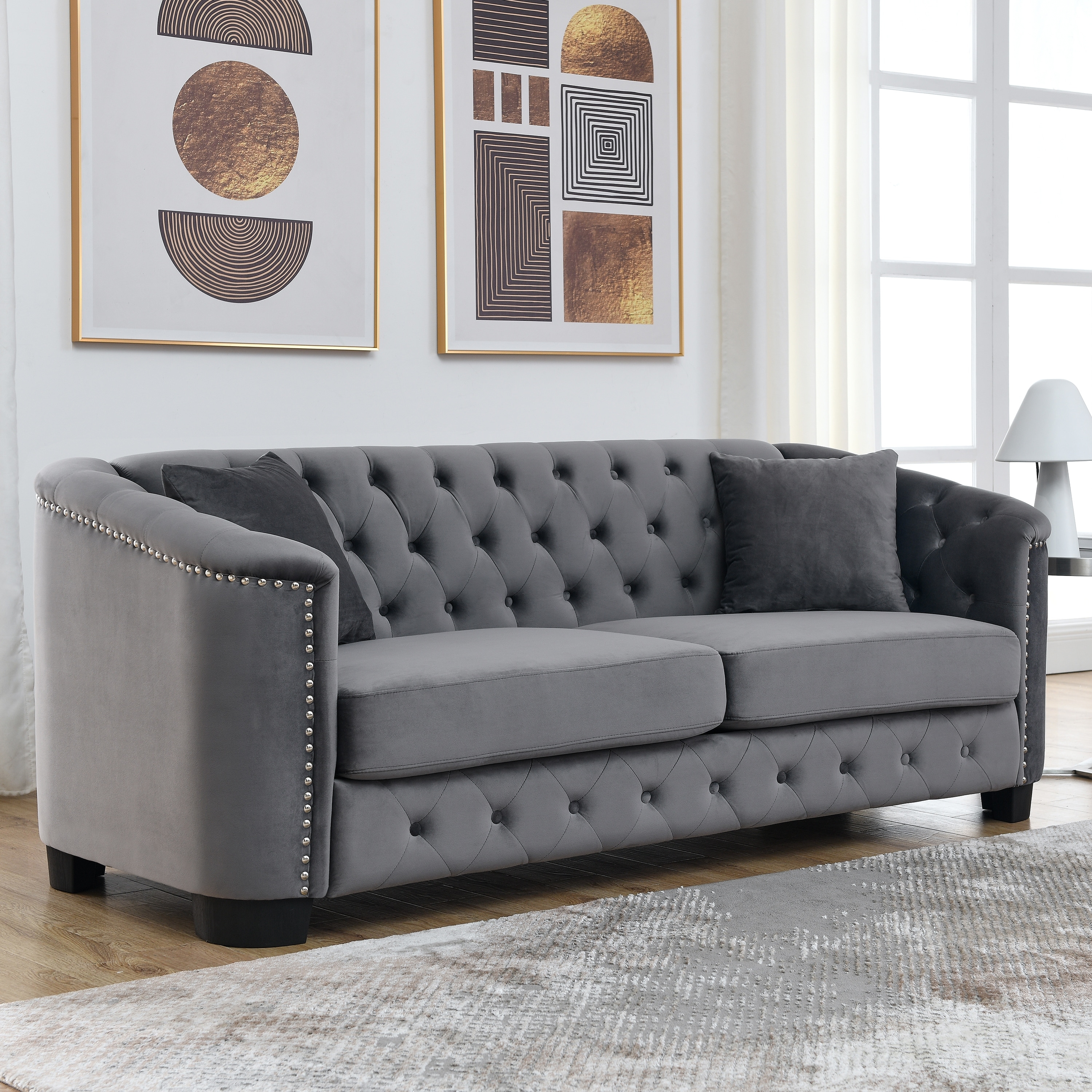 3 Seat Sofa with Removable Back and Seat Cushions and 4 Pillows - On Sale -  Bed Bath & Beyond - 38909446