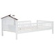 preview thumbnail 4 of 16, Twin Size Wood Platform Bed with House-shaped Headboard, LED, and Built-in Storage, White