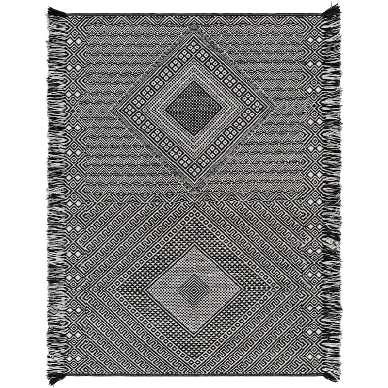 Artistic Weavers Makson Handmade Boho Fringe Cotton Area Rug