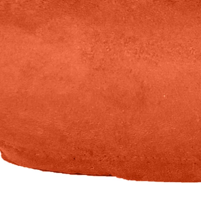 HomeRoots 8" X 20" Burnt Orange Bolster Microsuede Bolster Throw Pillow