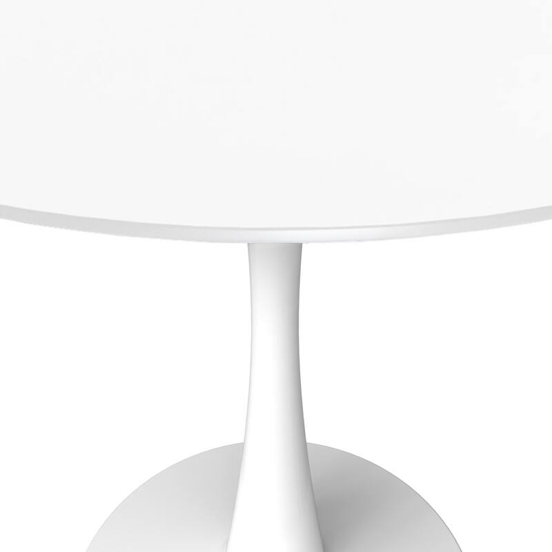 Bristol 24" Round Dining Table, Modern Pedestal Base Kitchen Table - Sintered Stone/MDF Top for Kitchen & Small Spaces
