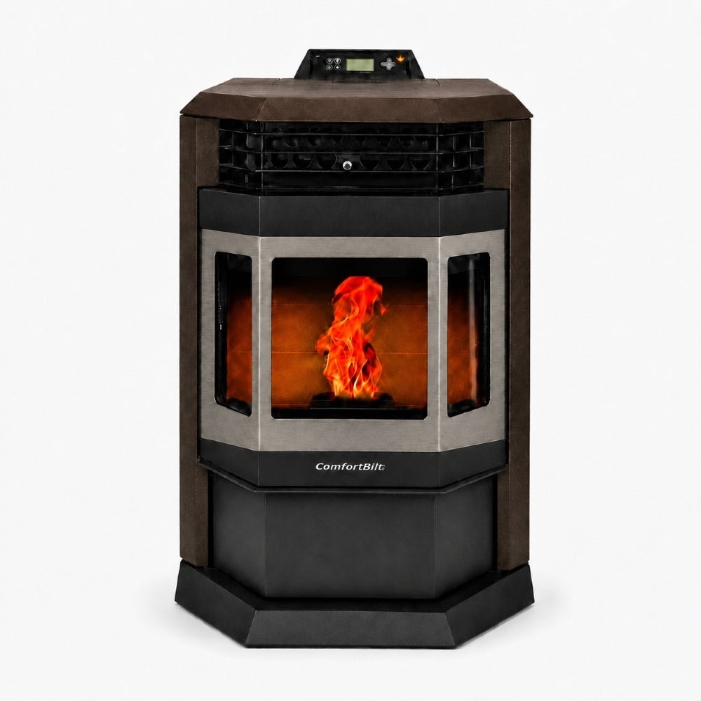 ComfortBilt HP22 2,800 sq. ft. Pellet Stove with 55-lb Hopper in Bronze and Stainless Steel Trim