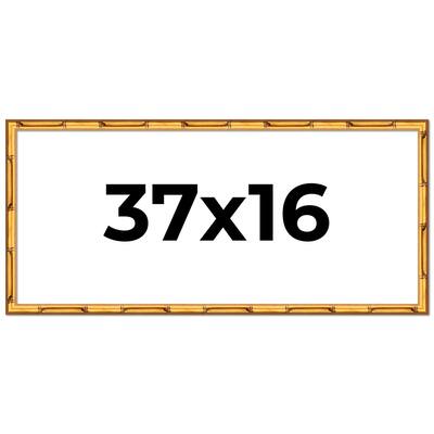 37x16 Frame Gold Bamboo Picture Frame Modern Photo Frame Includes UV Acrylic Shatter Guard Front Acid Free Foam Backing Board
