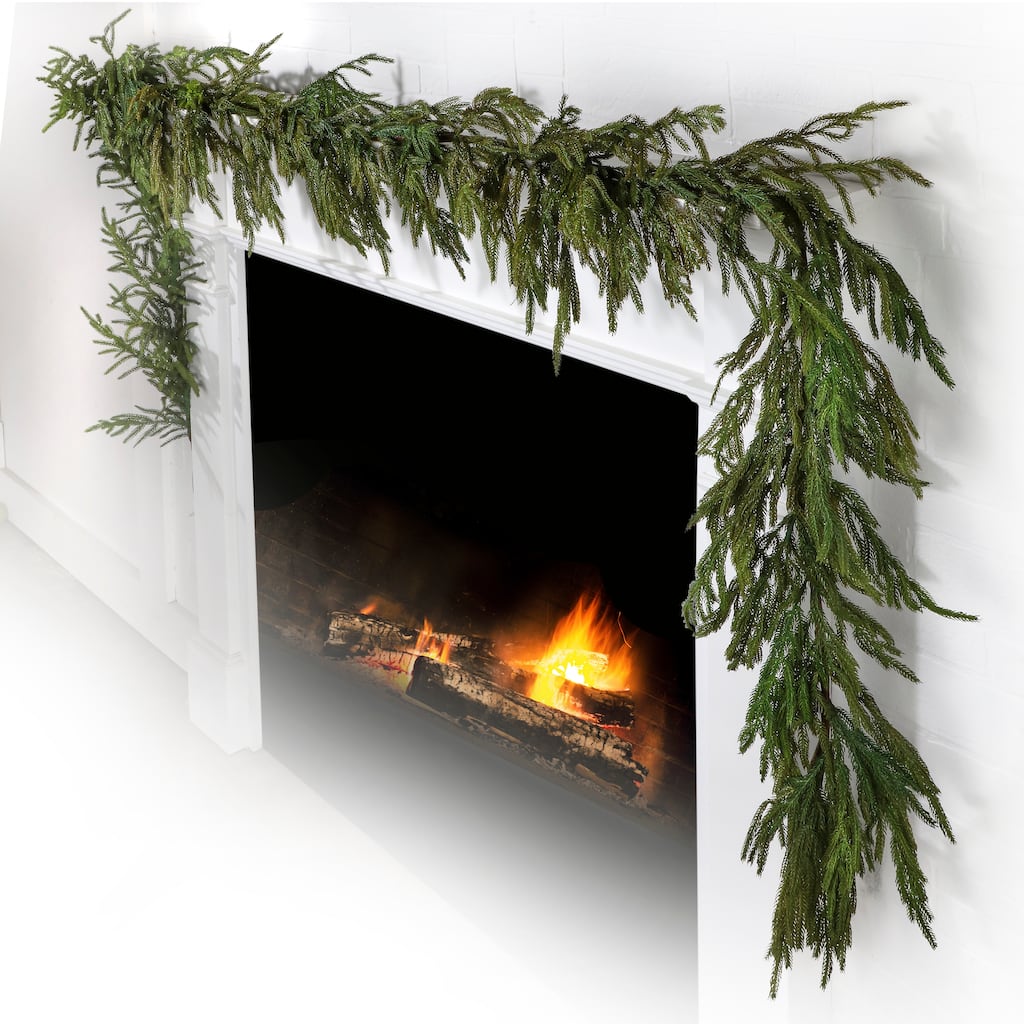 180" Real Touch Norfolk Pine Garland