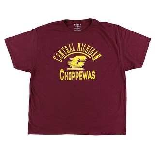 Shop Old Varsity Mens Central Michigan Chippewas College Half Court T Shirt Maroon Maroon Yellow Overstock 22614488