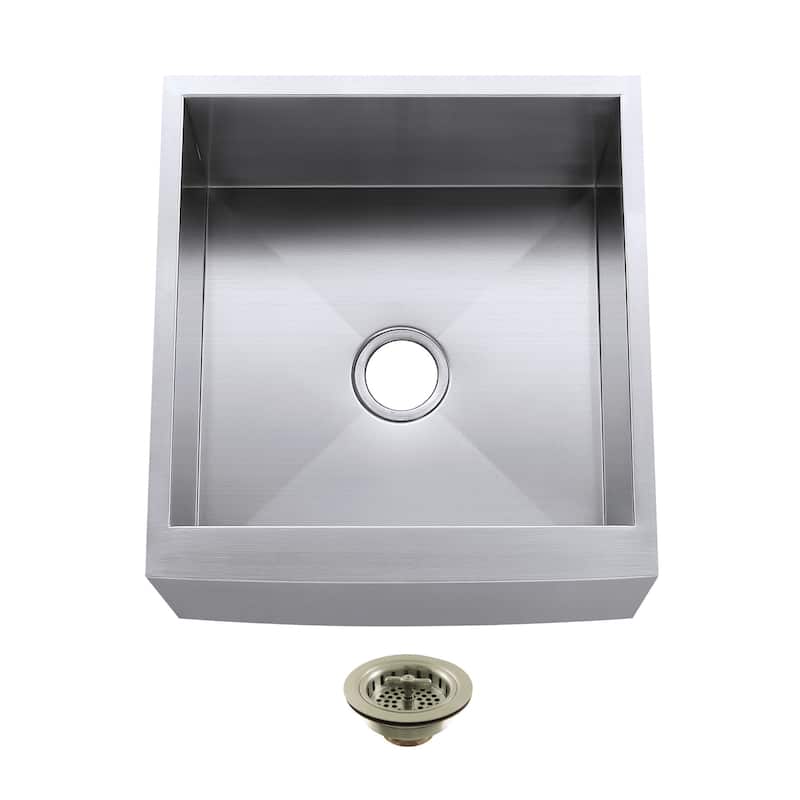 Kingston Brass 21" Denver Farmhouse Single Basin Stainless Steel - Stainless Steel / Brushed Nickel