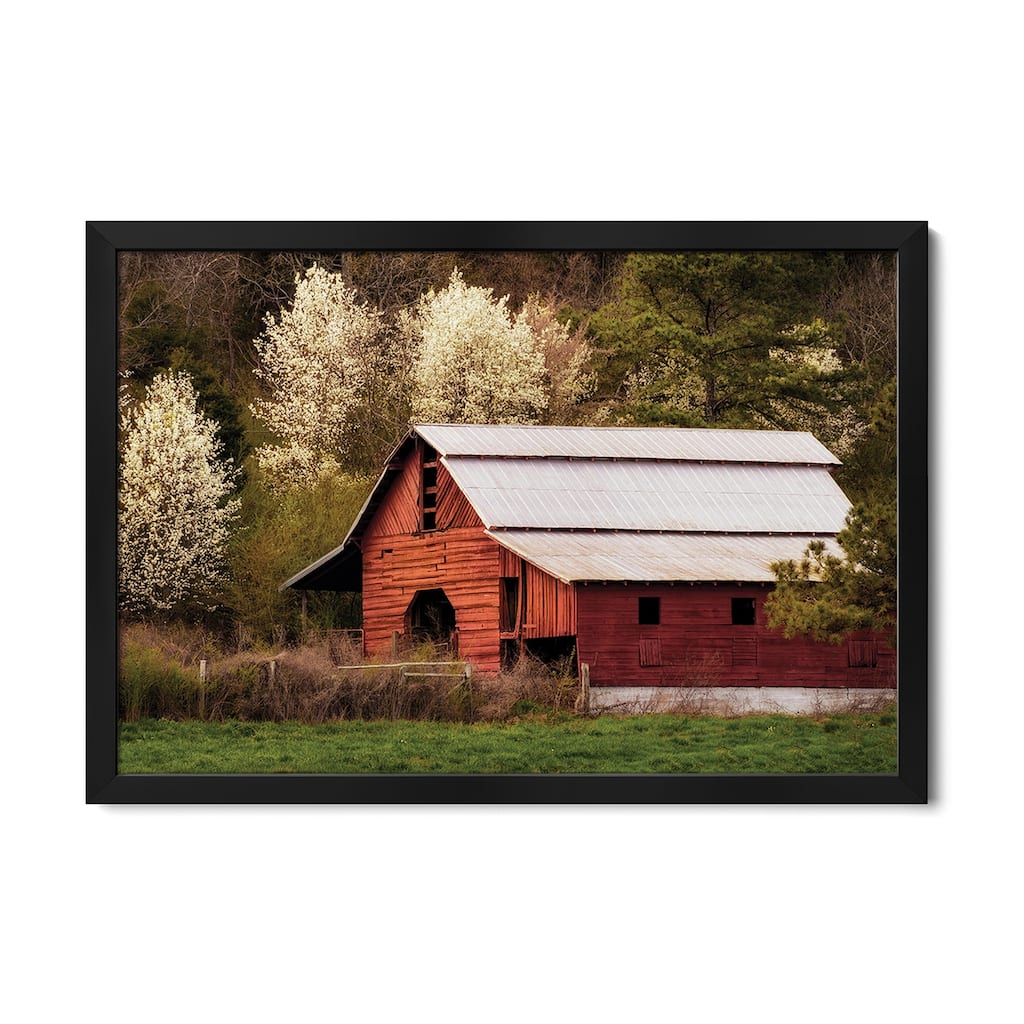 Skylight Red Barn Premium Framed Poster by Andy Amos