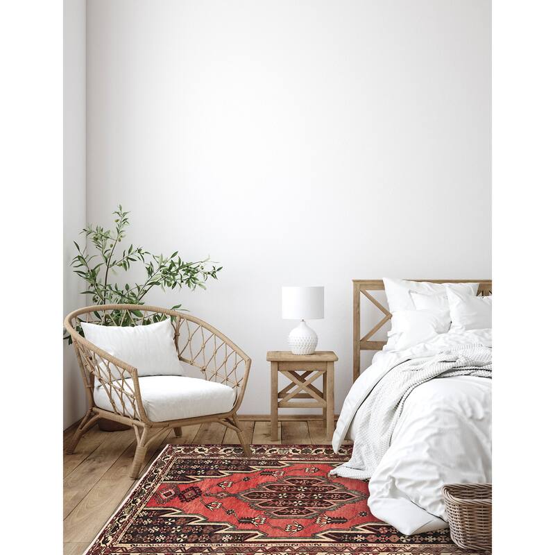 ECARPETGALLERY Hand-knotted Anadol Red Wool Rug - 4'5 x 6'7