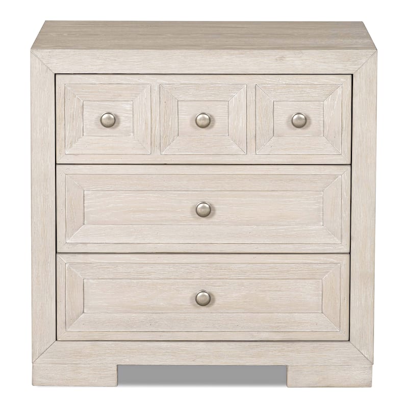 Furniture of America Durem Modern Classic 3-Piece Solid Wood Panel Bedroom Set with 3-Drawer Nightstand