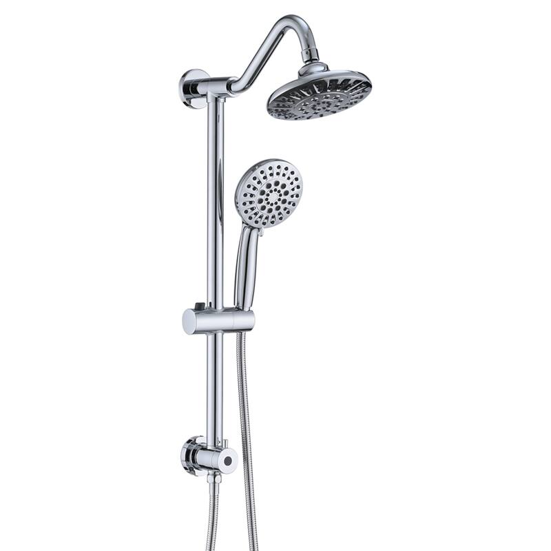 PROOX 5 Spray Shower Head with Handheld Shower Slide Bar Not included Shower Valve - Chrome