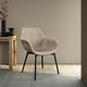 preview thumbnail 5 of 85, Markley Modern Leather Upholstered Dining Side Chairs with Black Iron Legs Accent Armchair for Home Kitchen Set of 4