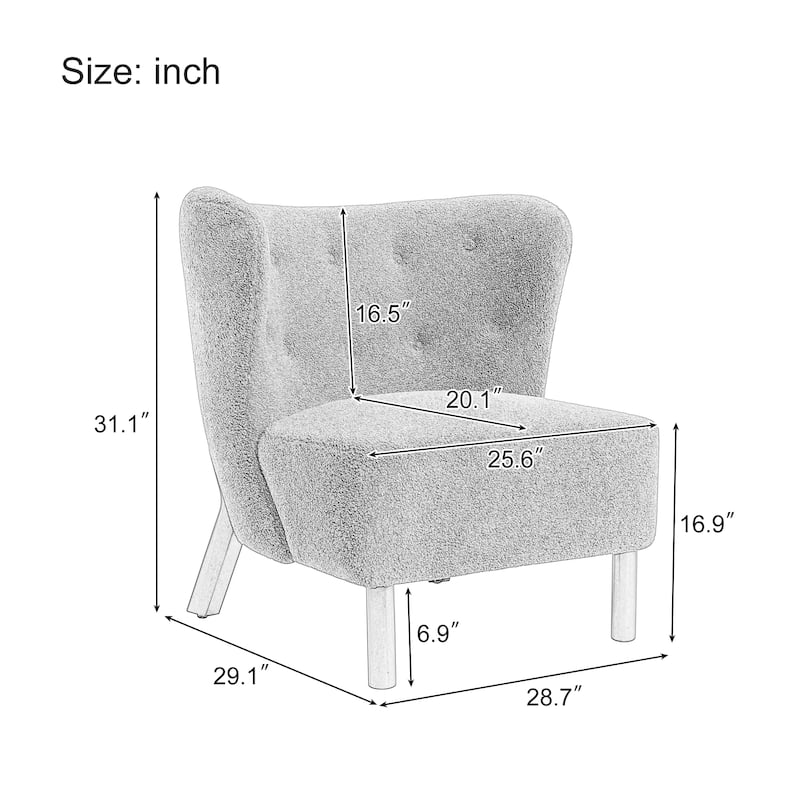 Merax Accent Chair, Upholstered Armless Chair