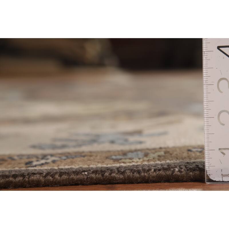 Brown Oushak Oriental Area Rug Handmade Wool Carpet - 8'9"x 11'9"