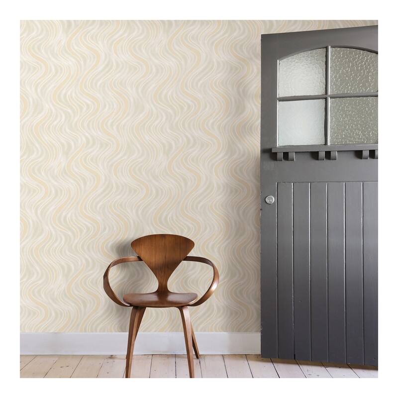Advantage Roxie Gold Wave Wallpaper - 21 x 396 x 0.025
