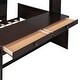 preview thumbnail 11 of 40, Multifunctional Design Loft Bed with Ladder, Wardrobe, Desk and Bookshelves, Full size