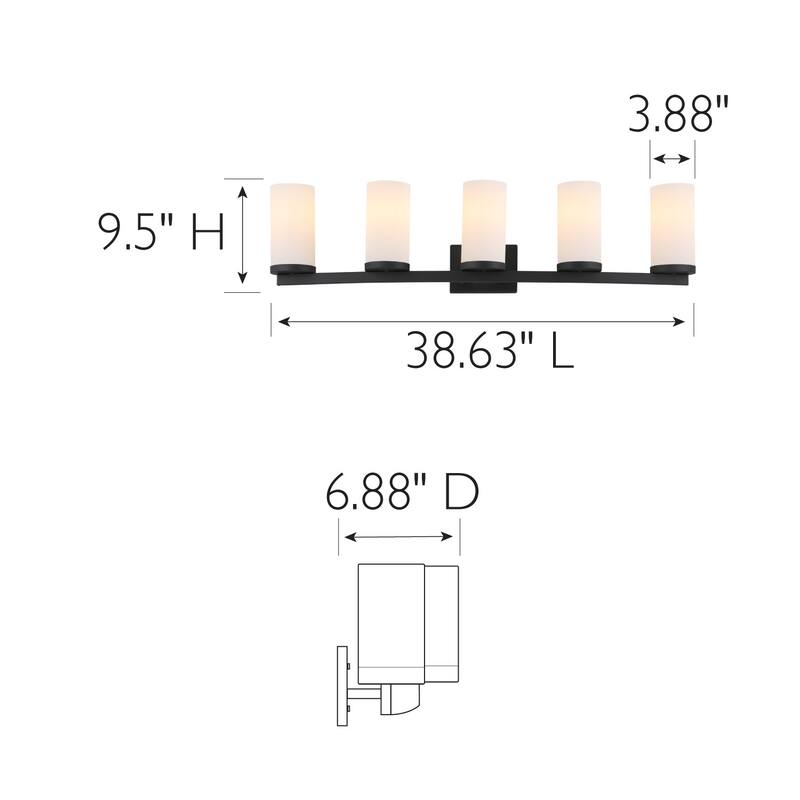 Design House 589176 Desta 5 Light 39" Wide Bathroom Vanity Light