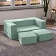 preview thumbnail 66 of 114, Jaxx Zipline Convertible Queen-size Sleeper Loveseat and Ottoman Set