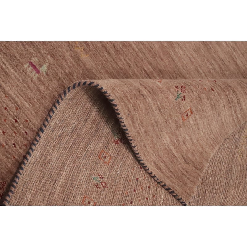Hand Knotted Oriental 100% Wool Carpet Tribal Animal Pictorial Brown Gabbeh Area Rug - 7' 9'' X 5' 0''