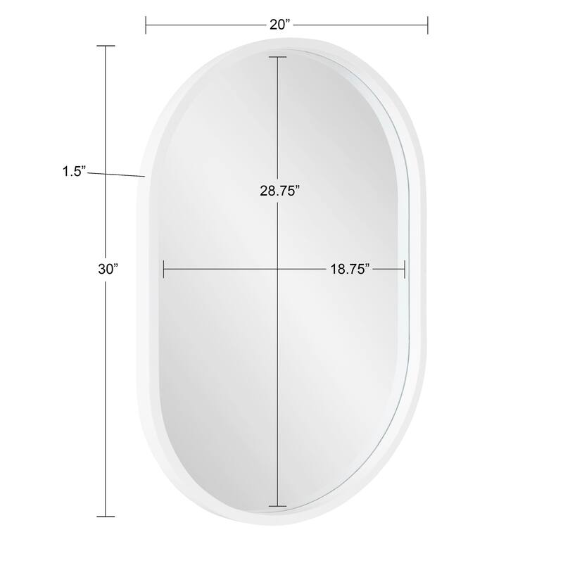 Kate and Laurel Travis Capsule Oval Framed Wall Mirror