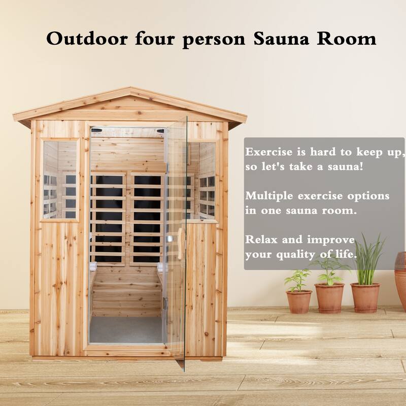 Sauna Room 8 Low EMF Heaters,Chromotherapy,Bluetooth Speaker,LCD,LED