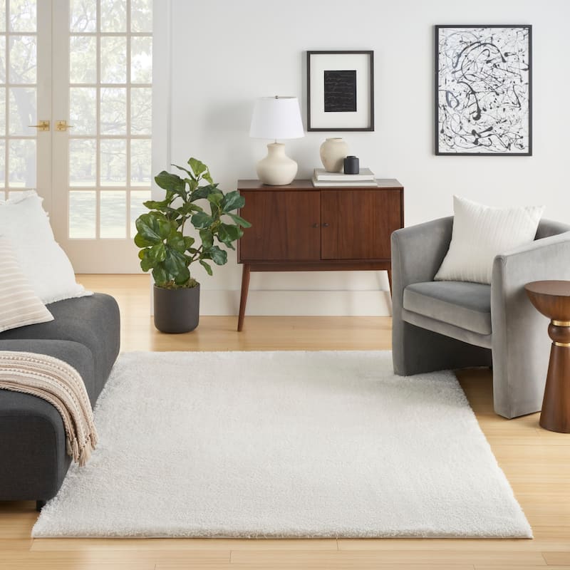 Nourison Pacific Shag Indoor only Solid Area Rug