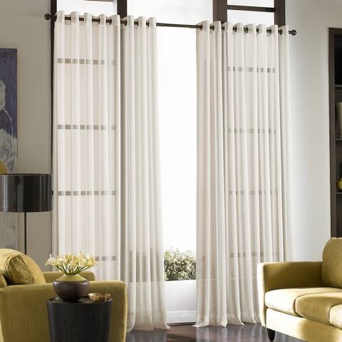 Solid Soho Sheer Grommet Single Curtain Panel