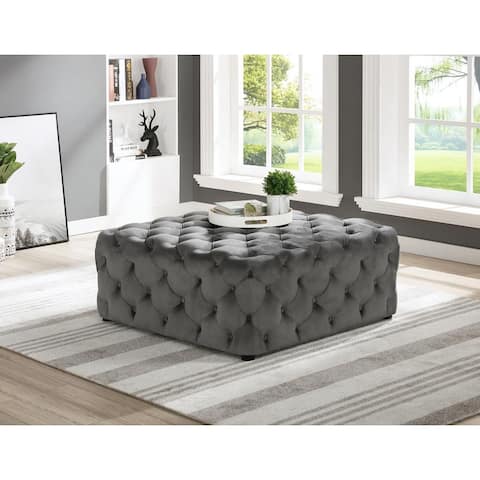 Copper Grove Bojador 40-inch Square Tufted Upholstered Ottoman