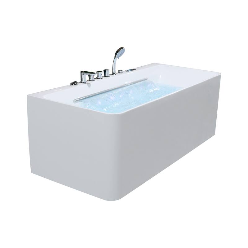A&E Bath Silvester Freestanding Jetted Tub - 67-inch