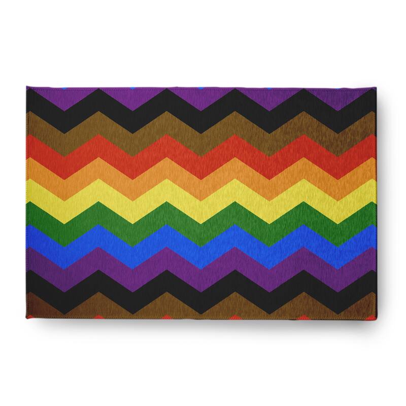 Inclusive Pride Chenille Rug - Inclusive Pride Chevron - 4' x 6'