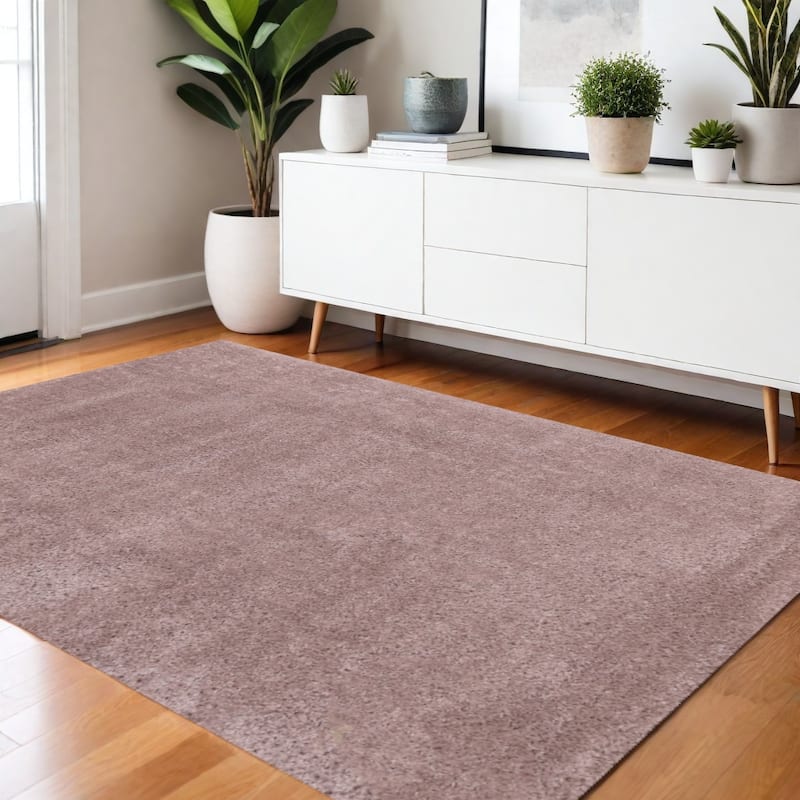 HomeRoots Solid Color Modern Rectangle Area Rug - 4' X 6' - 4' X 6'