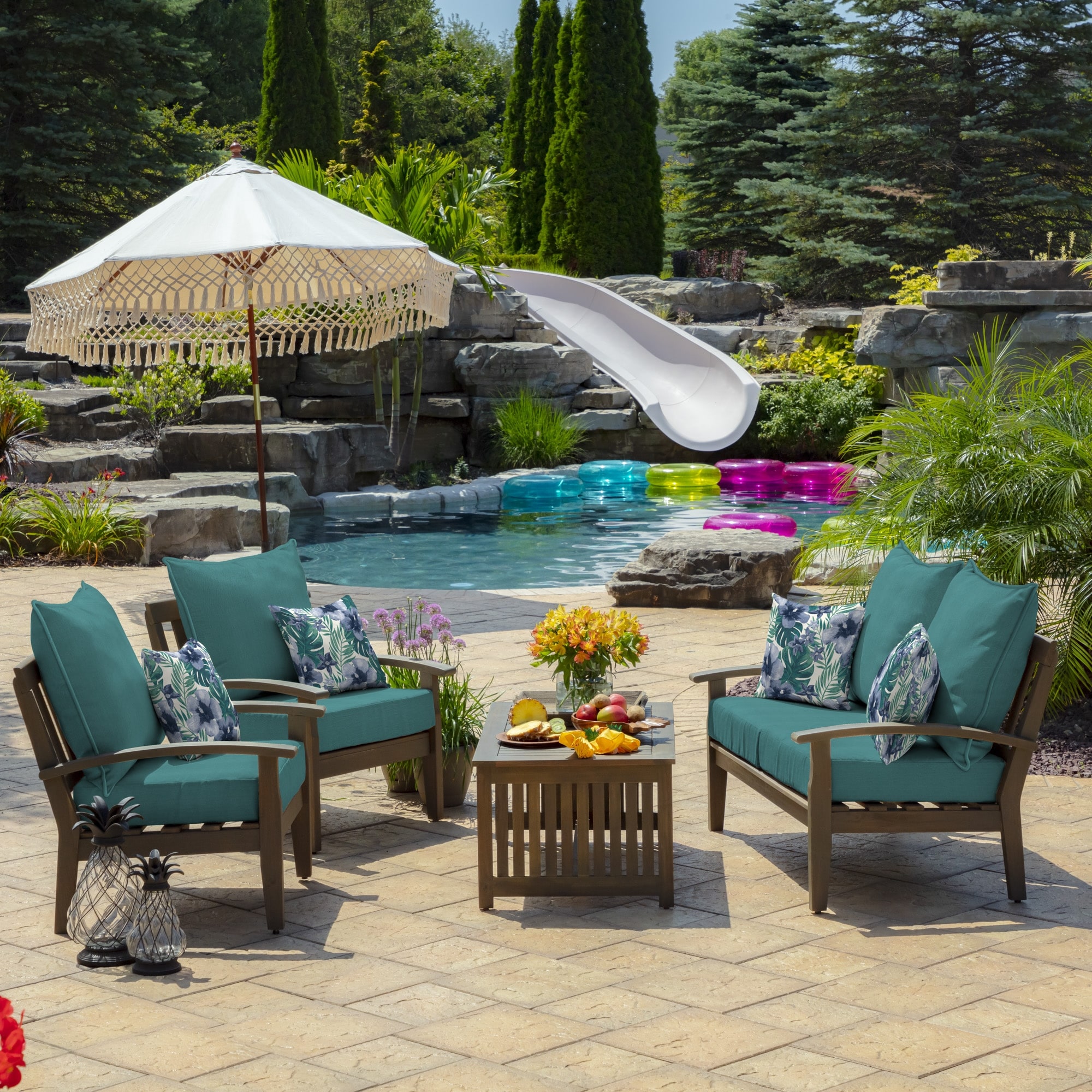 arden selections salome tropical patio umbrella Arden Selections Salome Tropical Outdoor Throw Pillow, 2 pack - 16