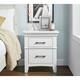 Picket House Furnishings Breenon Side Table in Espresso - White - 2-drawer