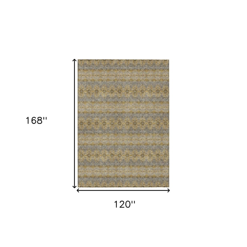 HomeRoots Floral Medallion Transitional Rectangle Outdoor Rug