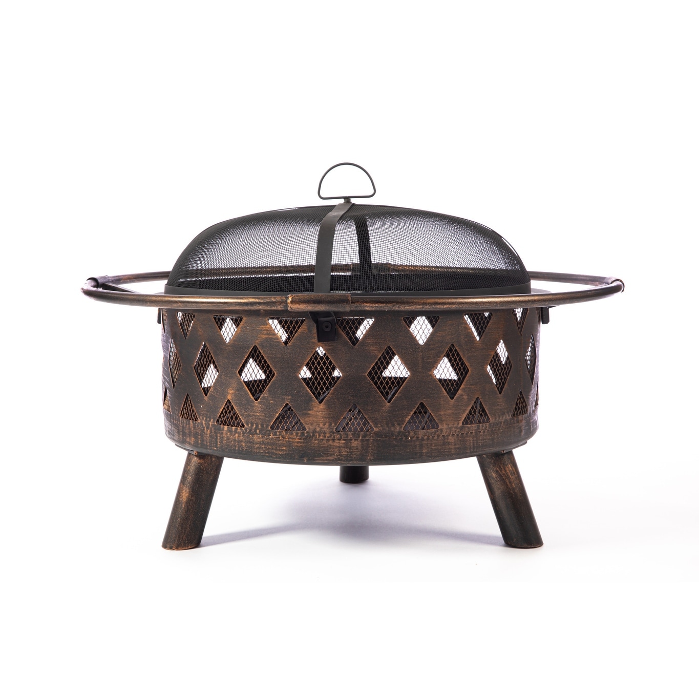 Athenus Home 20 H x 30 W Steel Outdoor Fire Pit with Lid