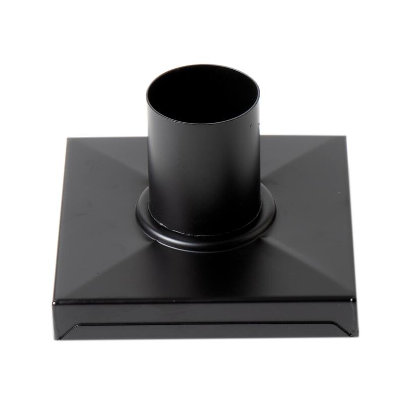 5" x 5" Black Matte Square Stainless Steel Shower Drain with Groove Holes